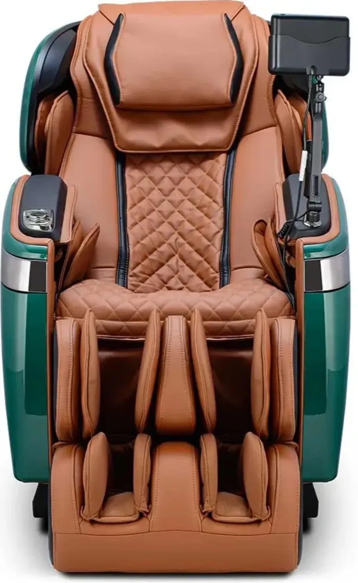 Cozzia® Qi XE Pro Cappuccino/Emerald Green Power Massage Chair