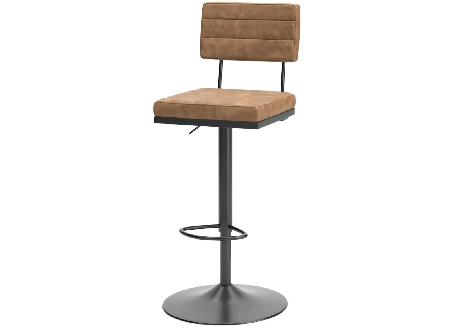 Signature Design by Ashley® Strumford Black/Brown Tall Swivel Bar Stool - Set of 2