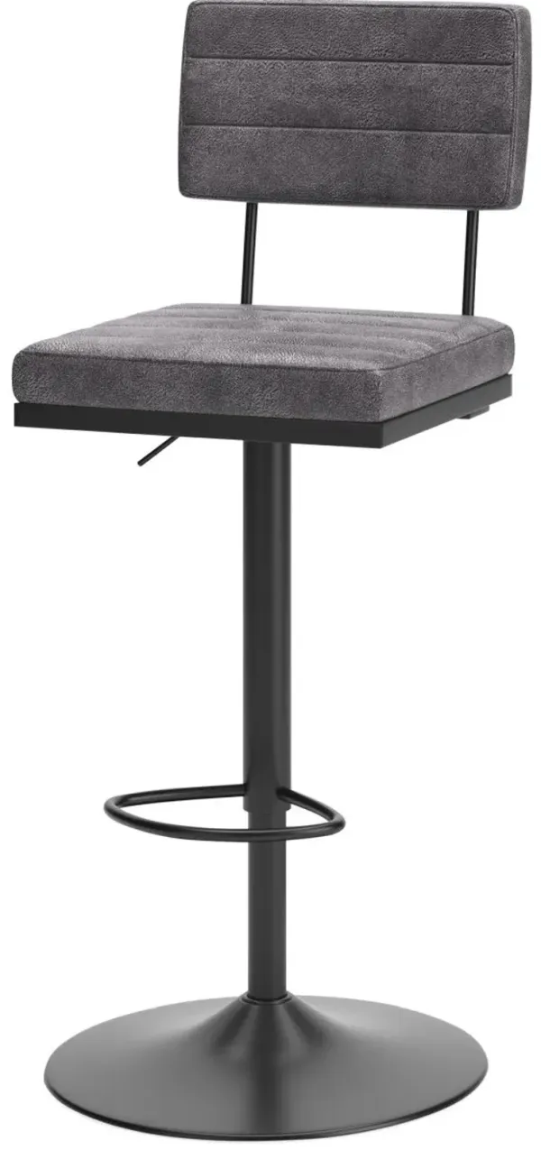 Signature Design by Ashley® Strumford Black/Grey Tall Swivel Bar Stool - Set of 2