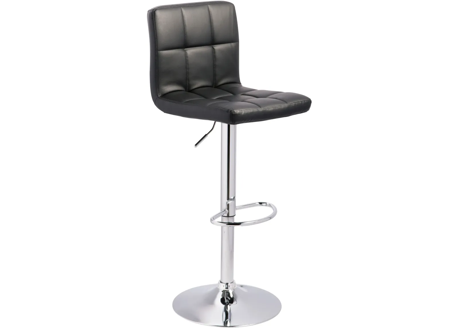 Signature Design by Ashley® Bellatier Black/Chrome Finish Adjustable Height Bar Stool - Set of 2