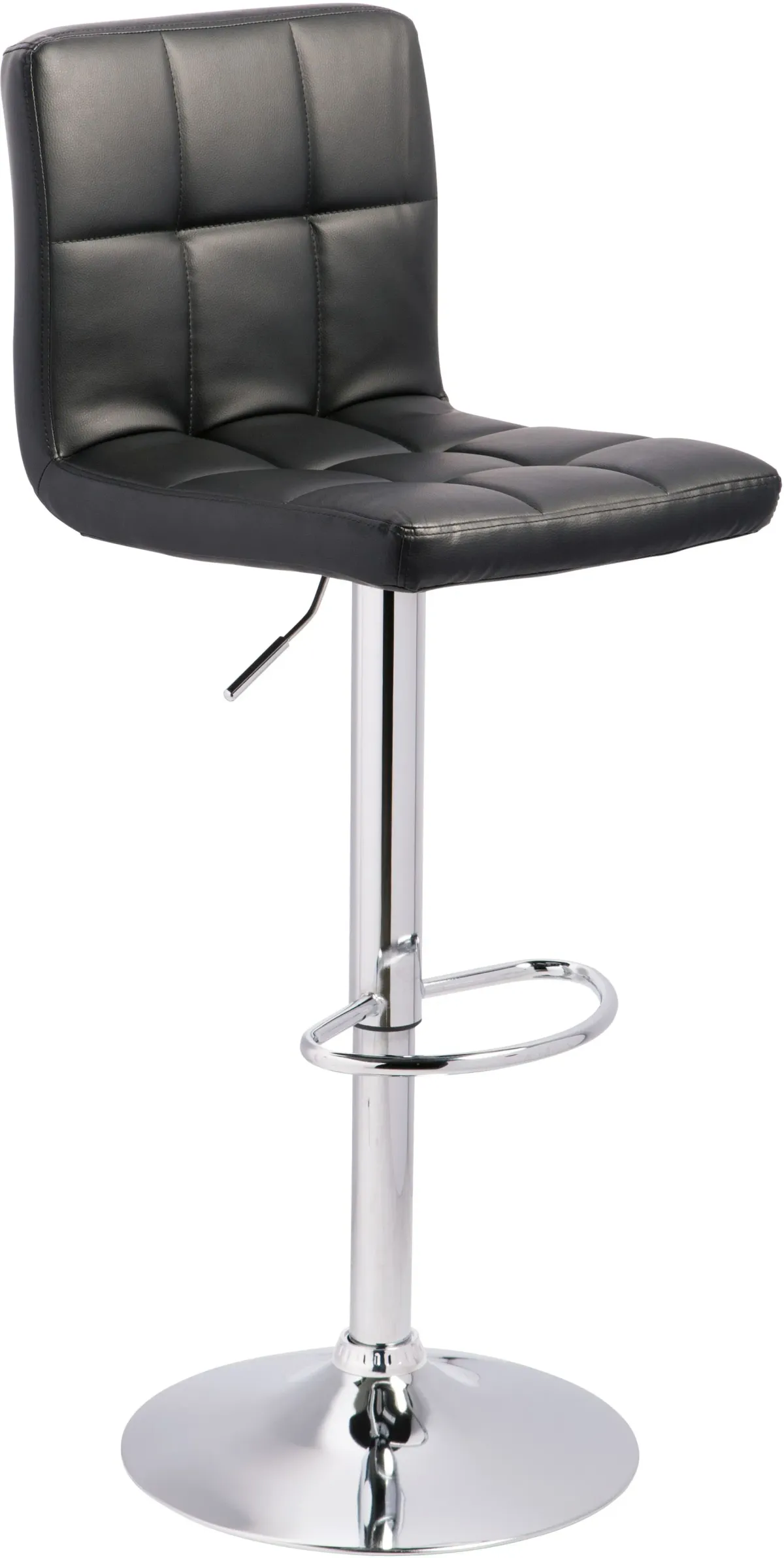 Signature Design by Ashley® Bellatier Black/Chrome Finish Adjustable Height Bar Stool - Set of 2