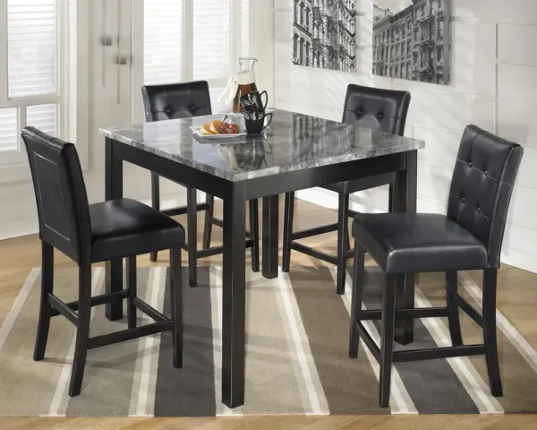 Signature Design by Ashley® Maysville 5-Piece Black Counter Table Set