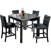Signature Design by Ashley® Maysville 5-Piece Black Counter Table Set