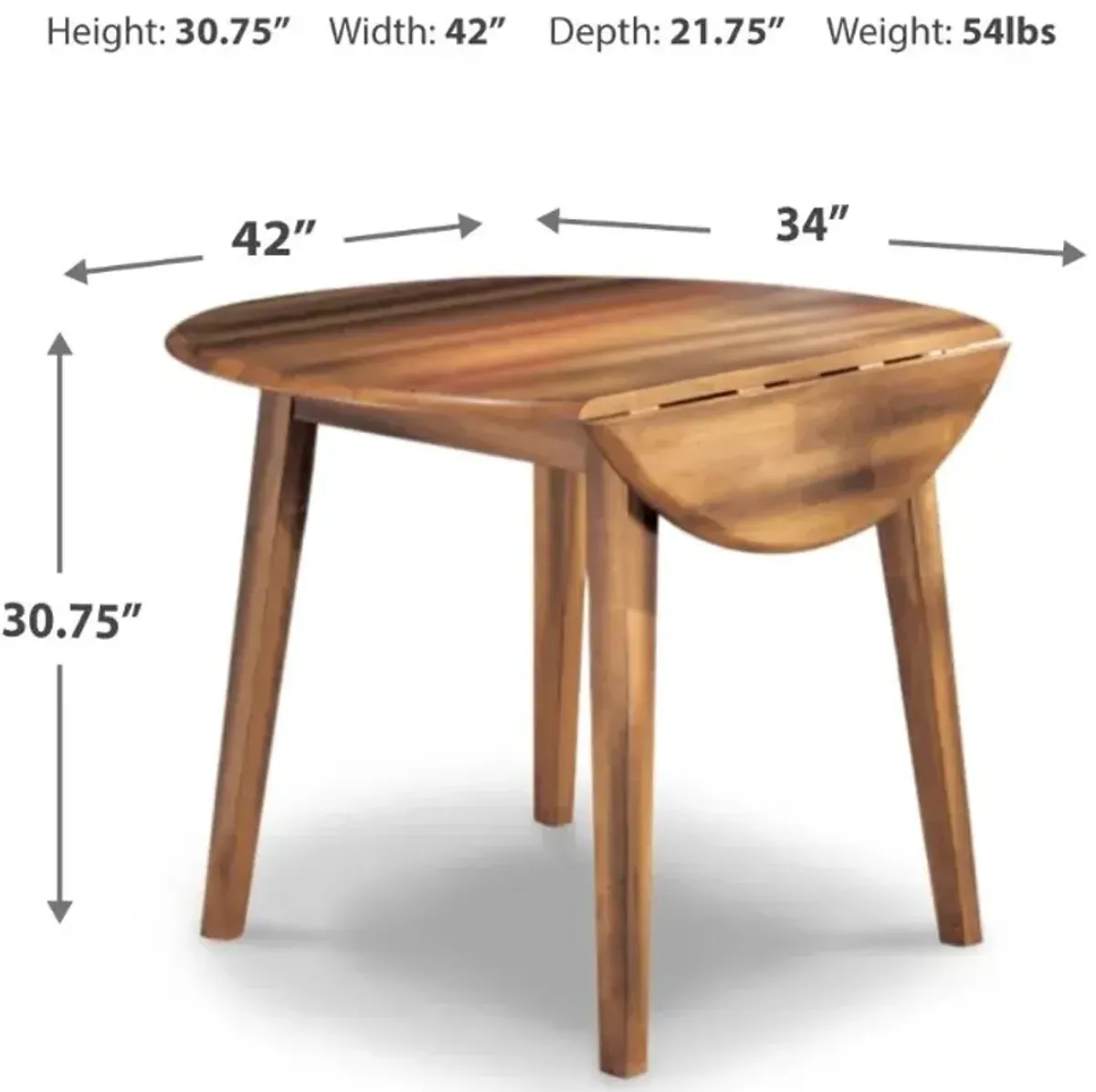 Ashley® Berringer Round Drop-Leaf Dining Table