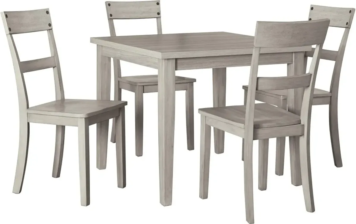 Signature Design by Ashley® Loratti 5-Piece Gray Dining Table Set