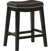 Signature Design by Ashley® Lemante Dark Brown Upholstered Counter Height Bar Stool - Set of 2