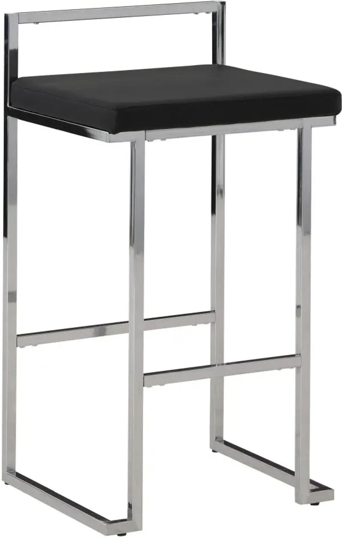 Signature Design by Ashley® Madanere Black/Chrome Bar Height Bar Stool - Set of 2