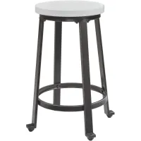 Signature Design by Ashley® Challiman Vintage White Counter Height Stool - Set of 2