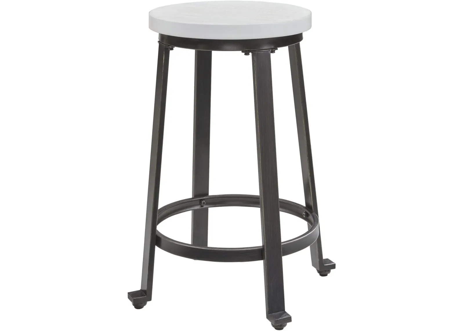 Signature Design by Ashley® Challiman Vintage White Counter Height Stool - Set of 2