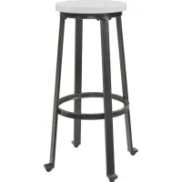 Signature Design by Ashley® Challiman Vintage White Bar Height Stool - Set of 2