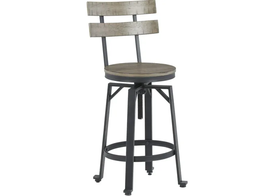 Signature Design by Ashley® Lesterton Light Brown/Black Counter Height Stool - Set of 2