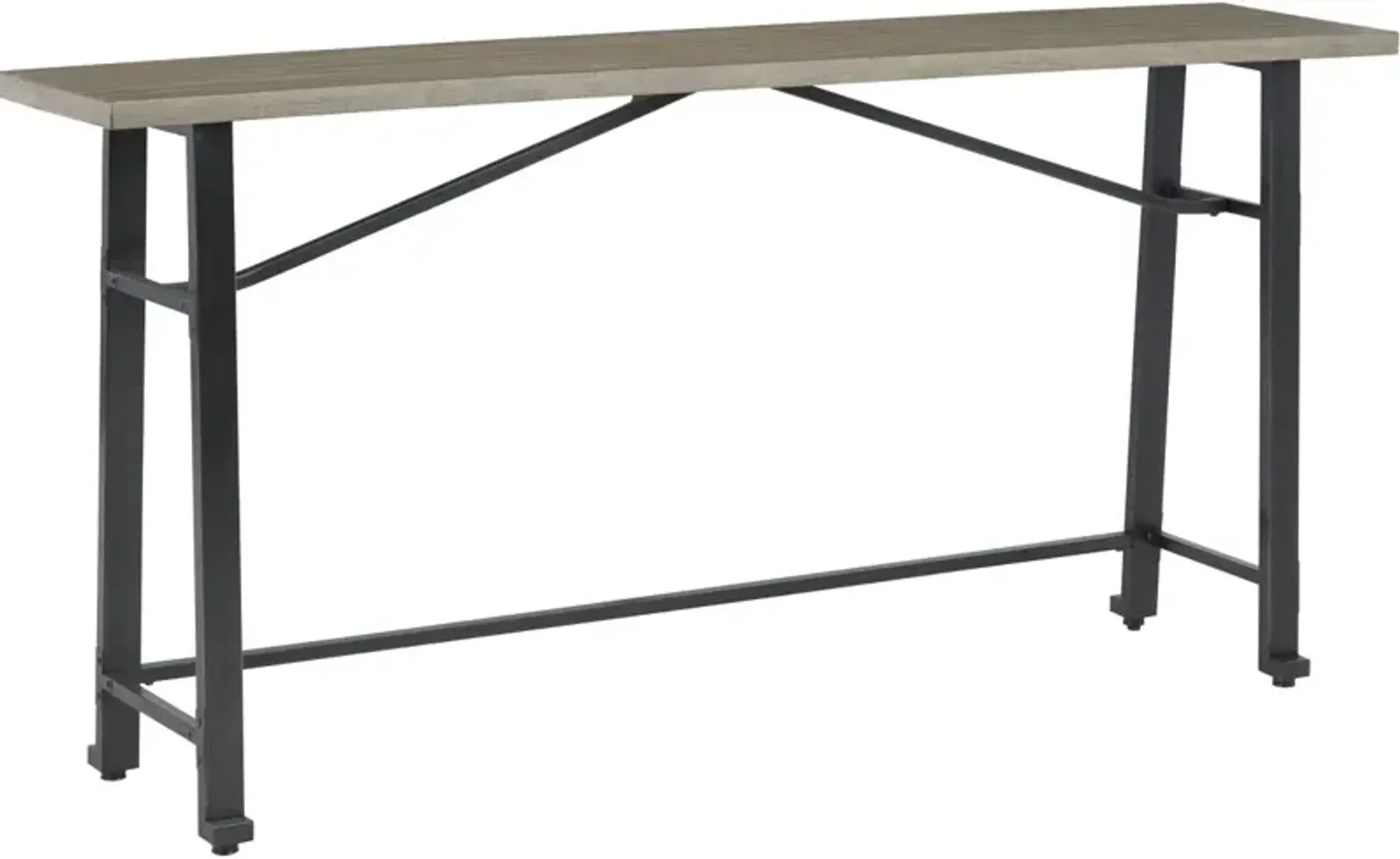 Signature Design by Ashley® Lesterton Light Brown Long Counter Table with Black Trestle Base 