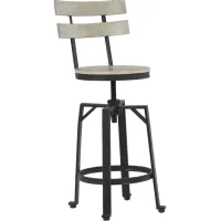 Signature Design by Ashley® Karisslyn Whitewash/Black Counter Height Stool - Set of 2