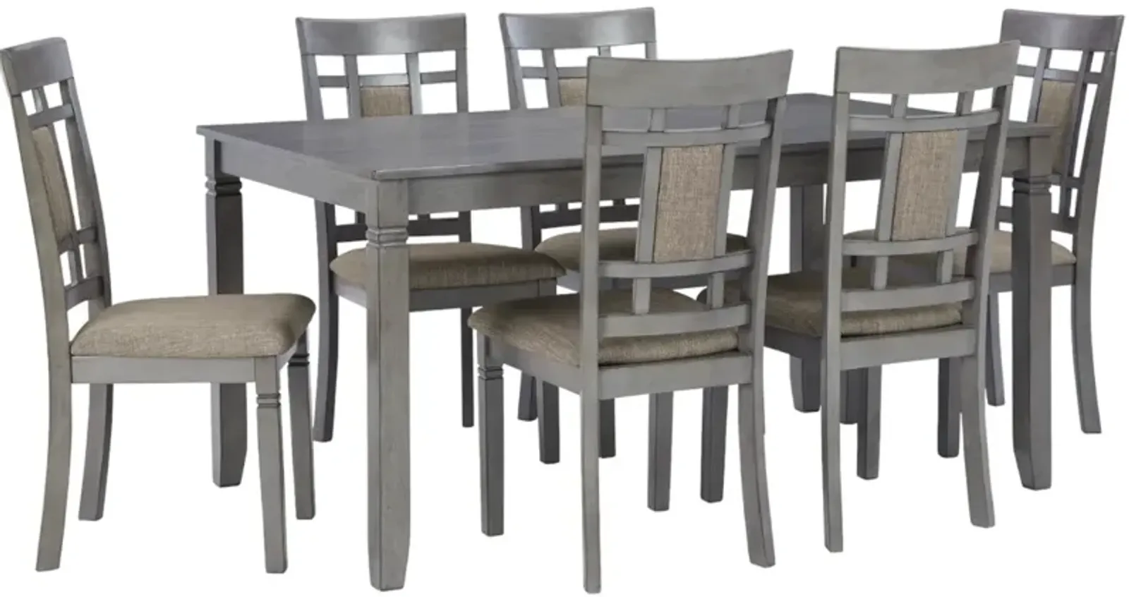 Signature Design by Ashley® Jayemyer 7-Piece Charcoal Gray Dining Table Set