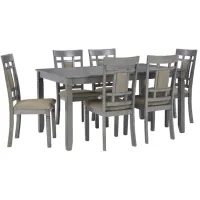 Signature Design by Ashley® Jayemyer 7-Piece Charcoal Gray Dining Table Set