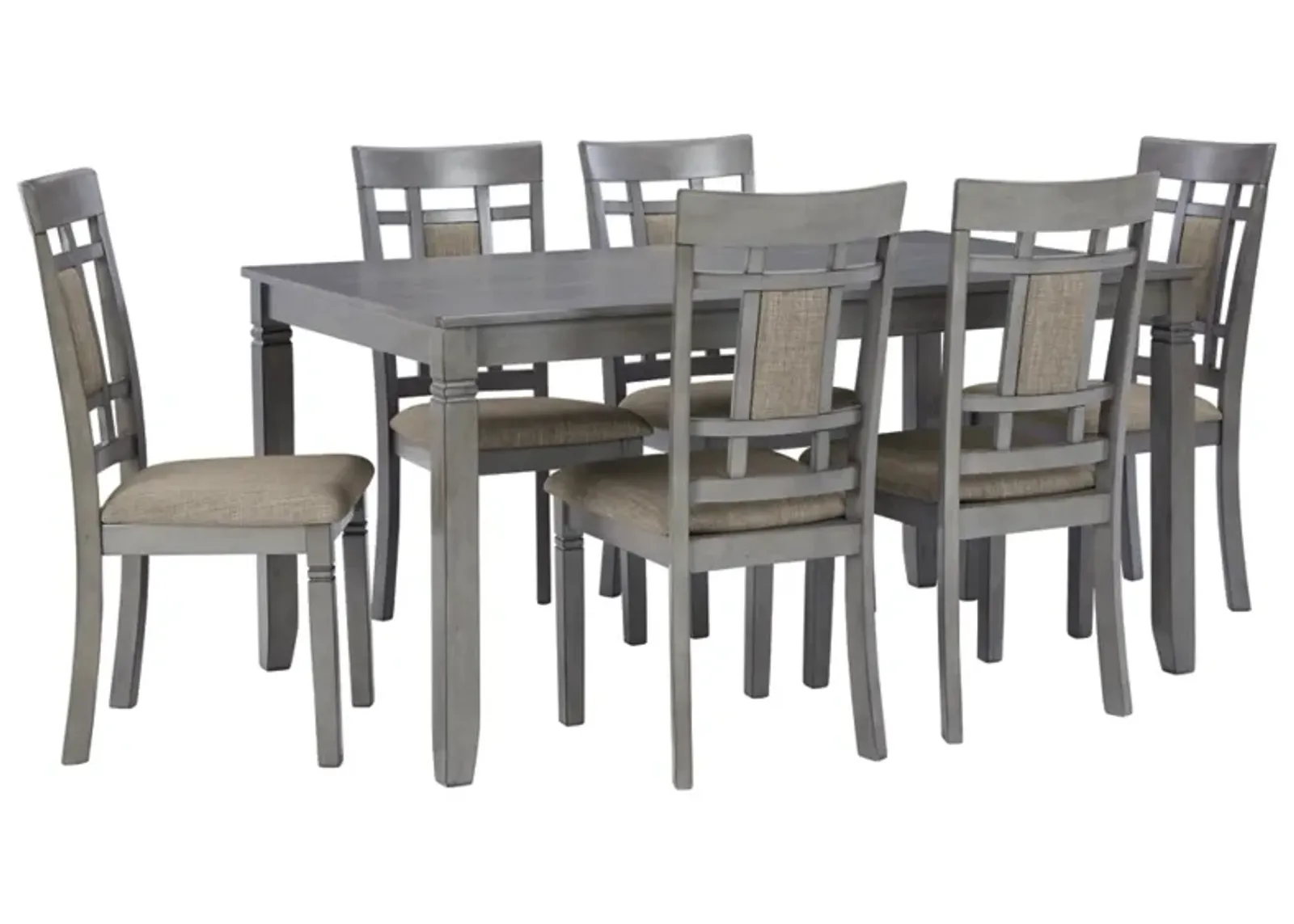 Signature Design by Ashley® Jayemyer 7-Piece Charcoal Gray Dining Table Set