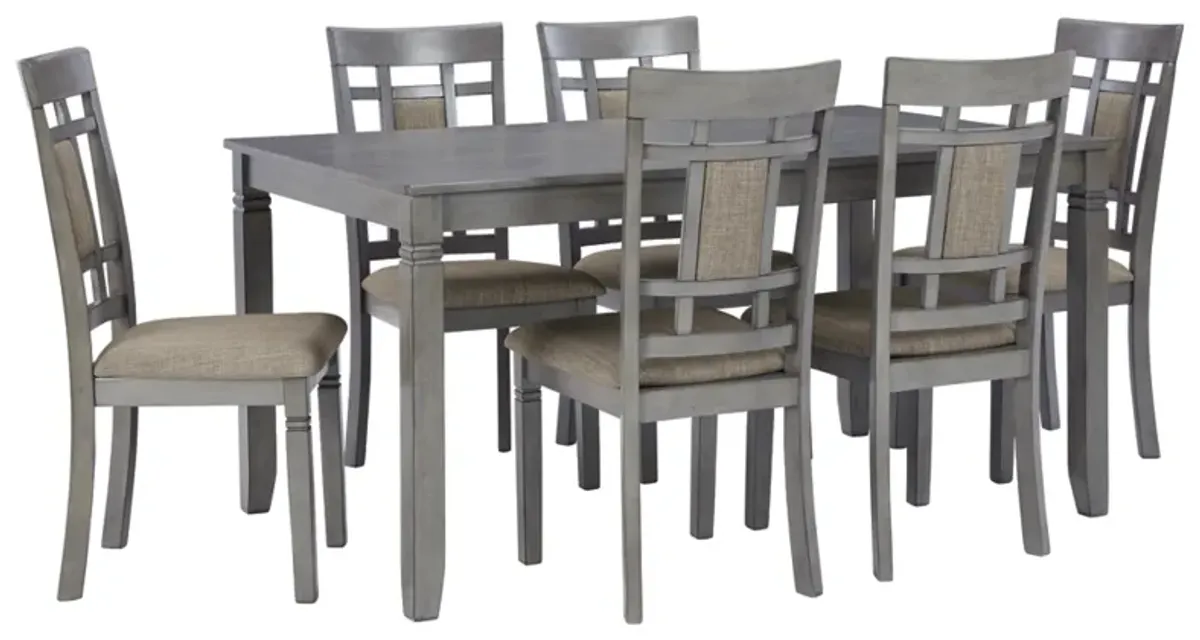 Signature Design by Ashley® Jayemyer 7-Piece Charcoal Gray Dining Table Set