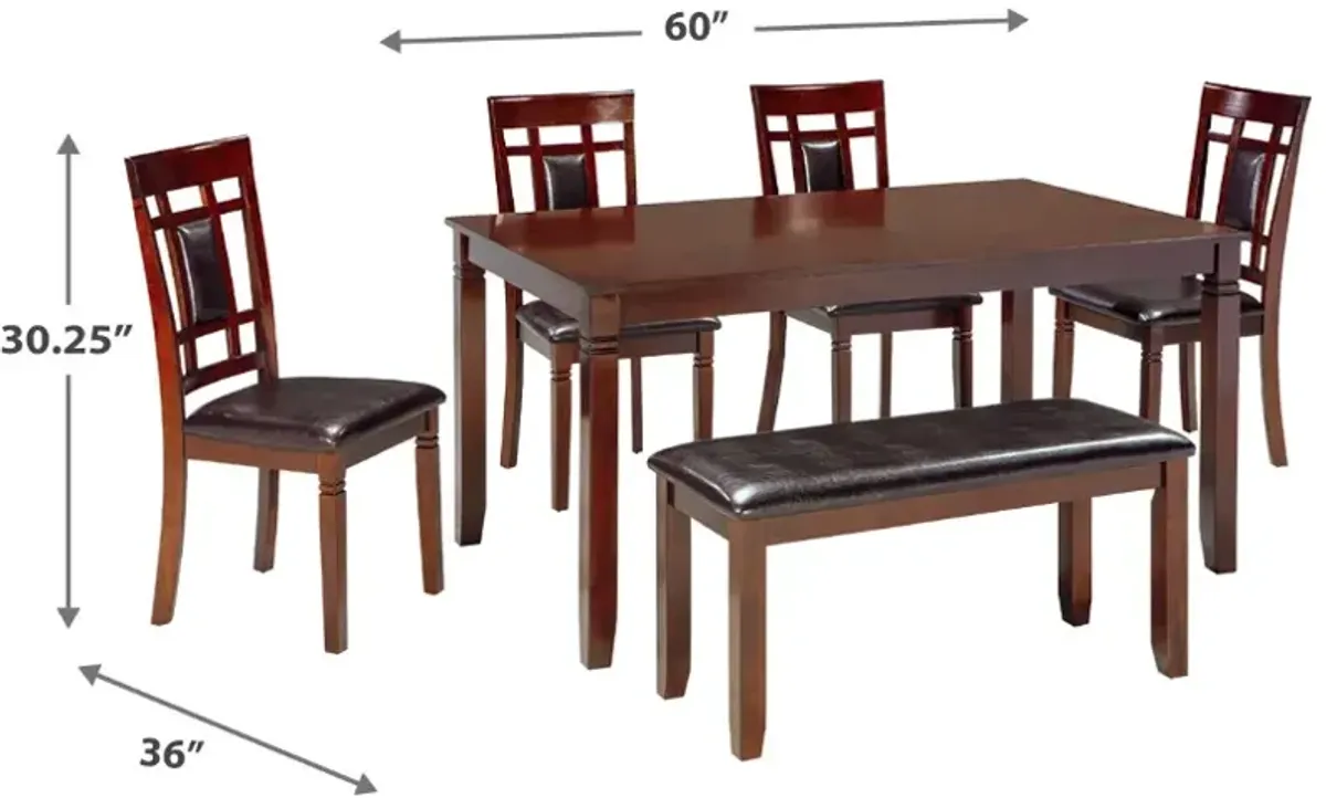 Signature Design by Ashley® Bennox 6-Piece Brown Dining Table Set