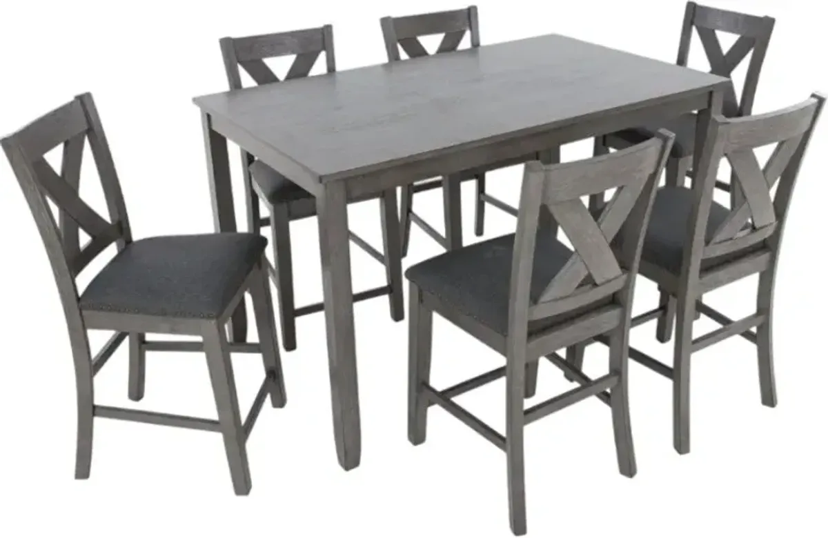 Signature Design by Ashley® Caitbrook 7-Piece Gray Counter Height Dining Set