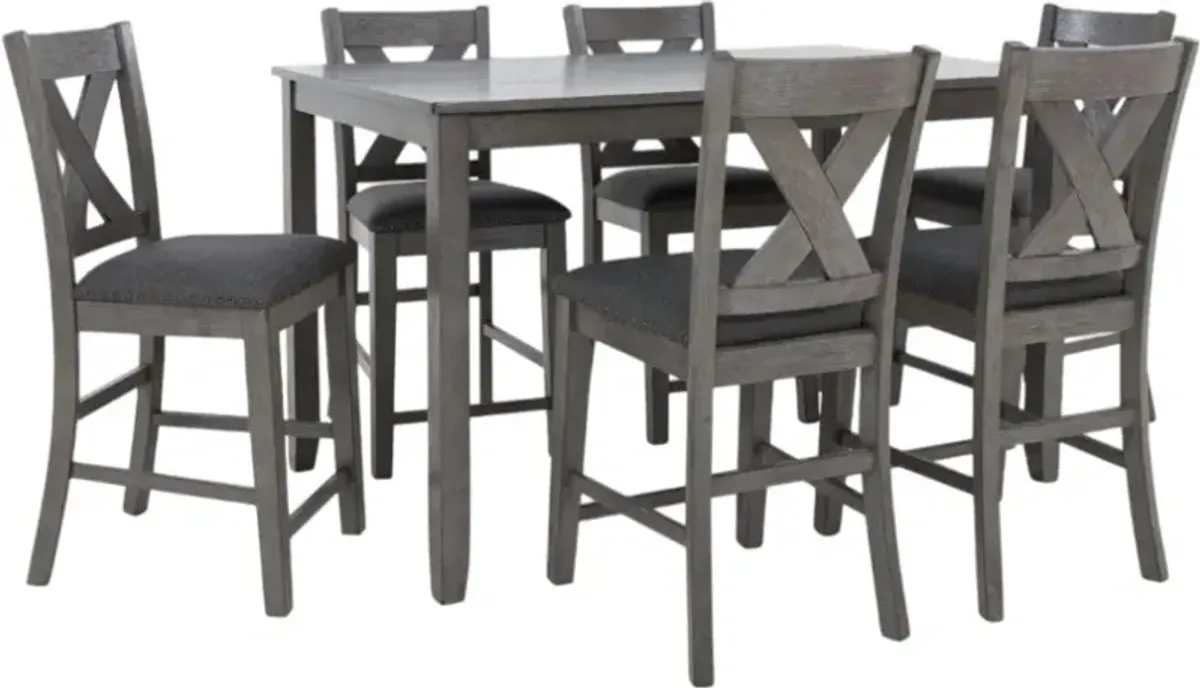 Signature Design by Ashley® Caitbrook 7-Piece Gray Counter Height Dining Set