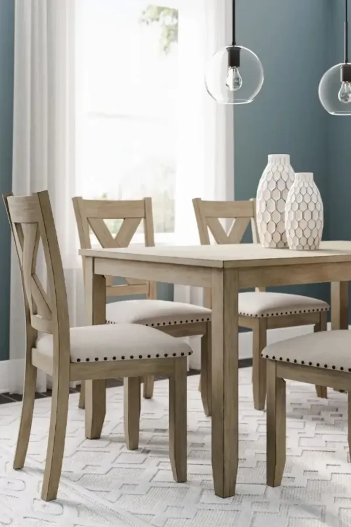 Signature Design by Ashley® Sanbriar 7-Piece Light Brown Dining Table Sets