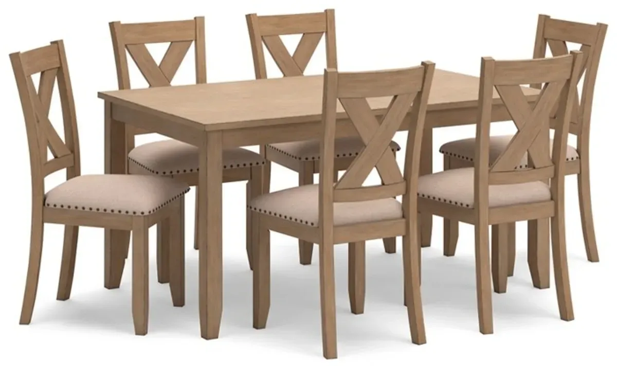 Signature Design by Ashley® Sanbriar 7-Piece Light Brown Dining Table Sets