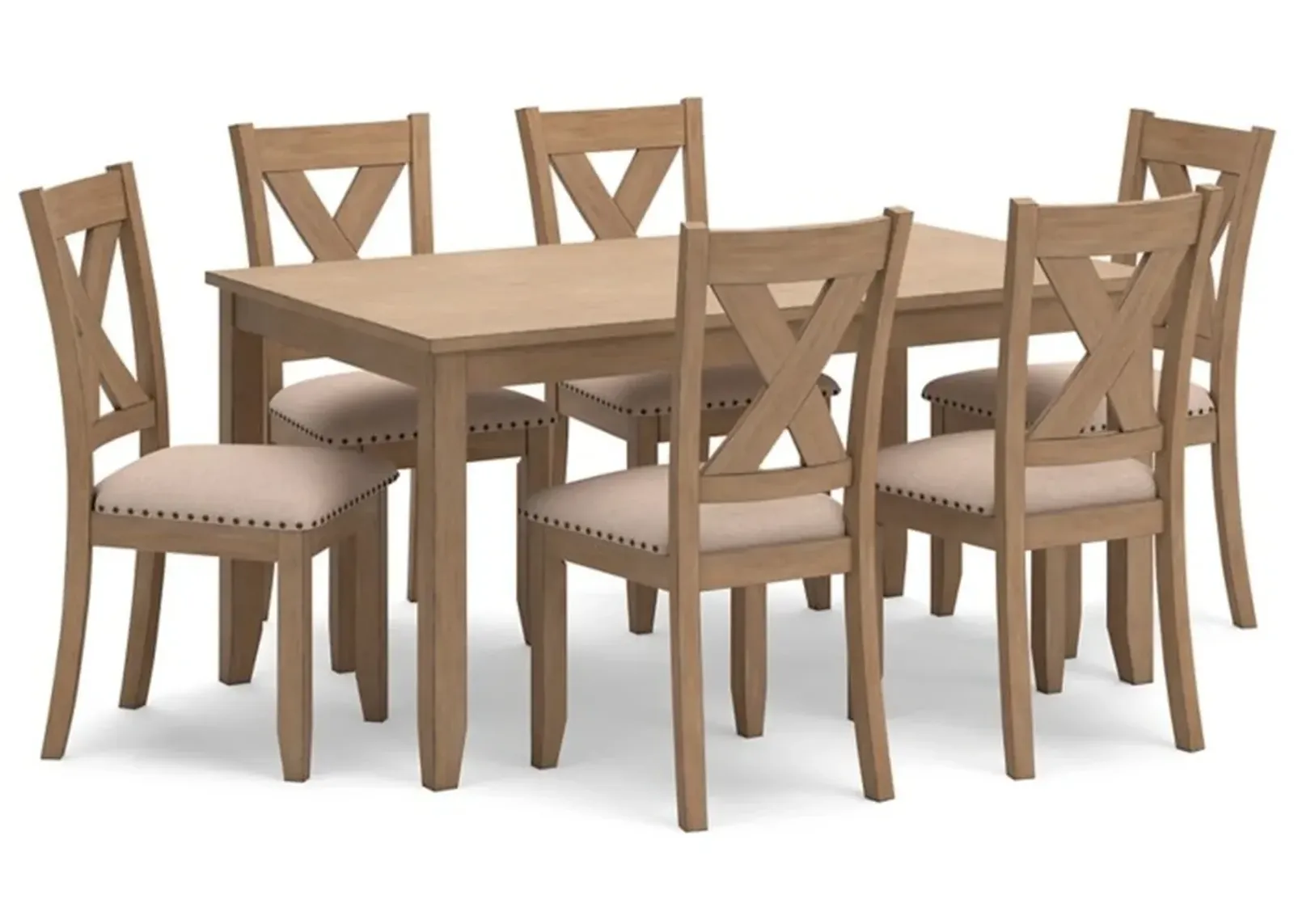 Signature Design by Ashley® Sanbriar 7-Piece Light Brown Dining Table Sets