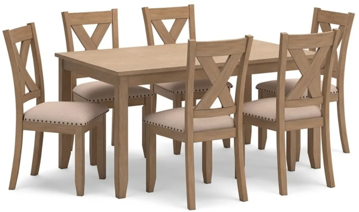 Signature Design by Ashley® Sanbriar 7-Piece Light Brown Dining Table Sets