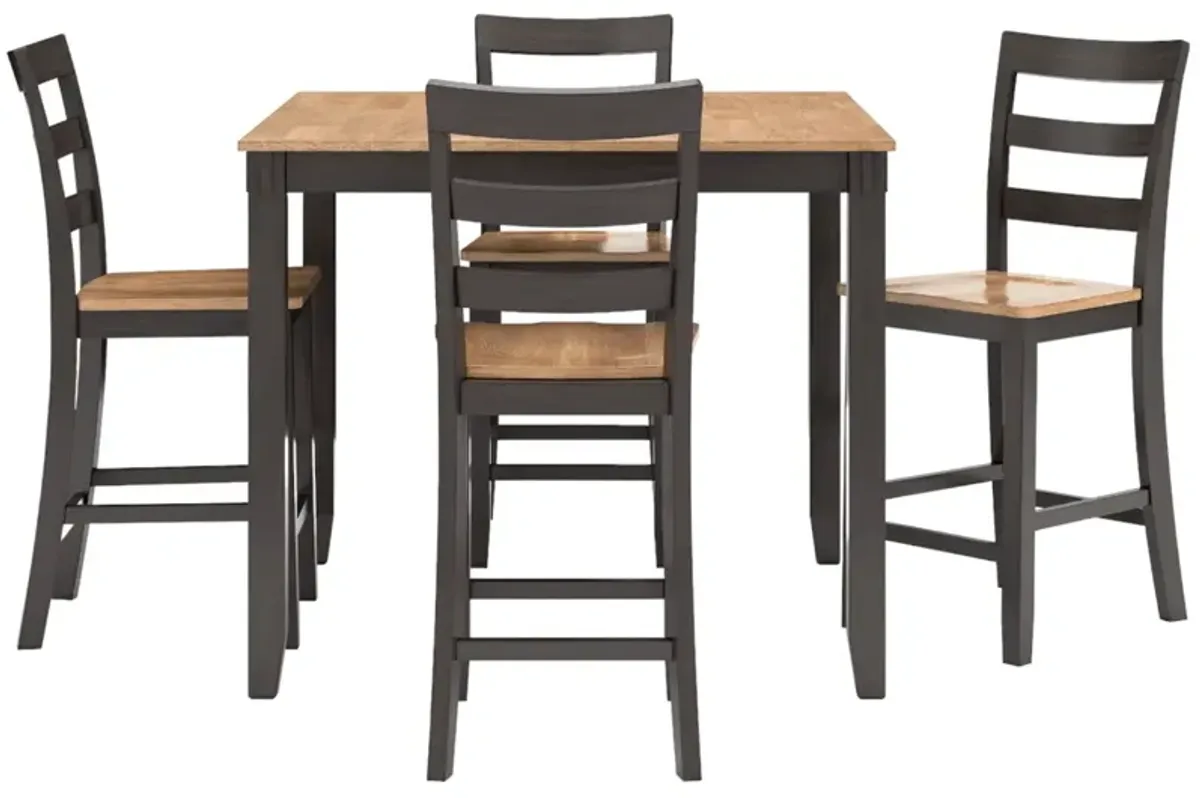 Signature Design by Ashley® Gesthaven 5-Piece Brown/Natural Counter Table Set