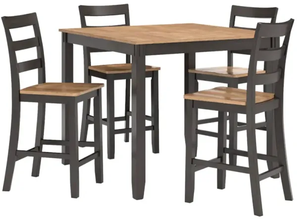 Signature Design by Ashley® Gesthaven 5-Piece Brown/Natural Counter Table Set