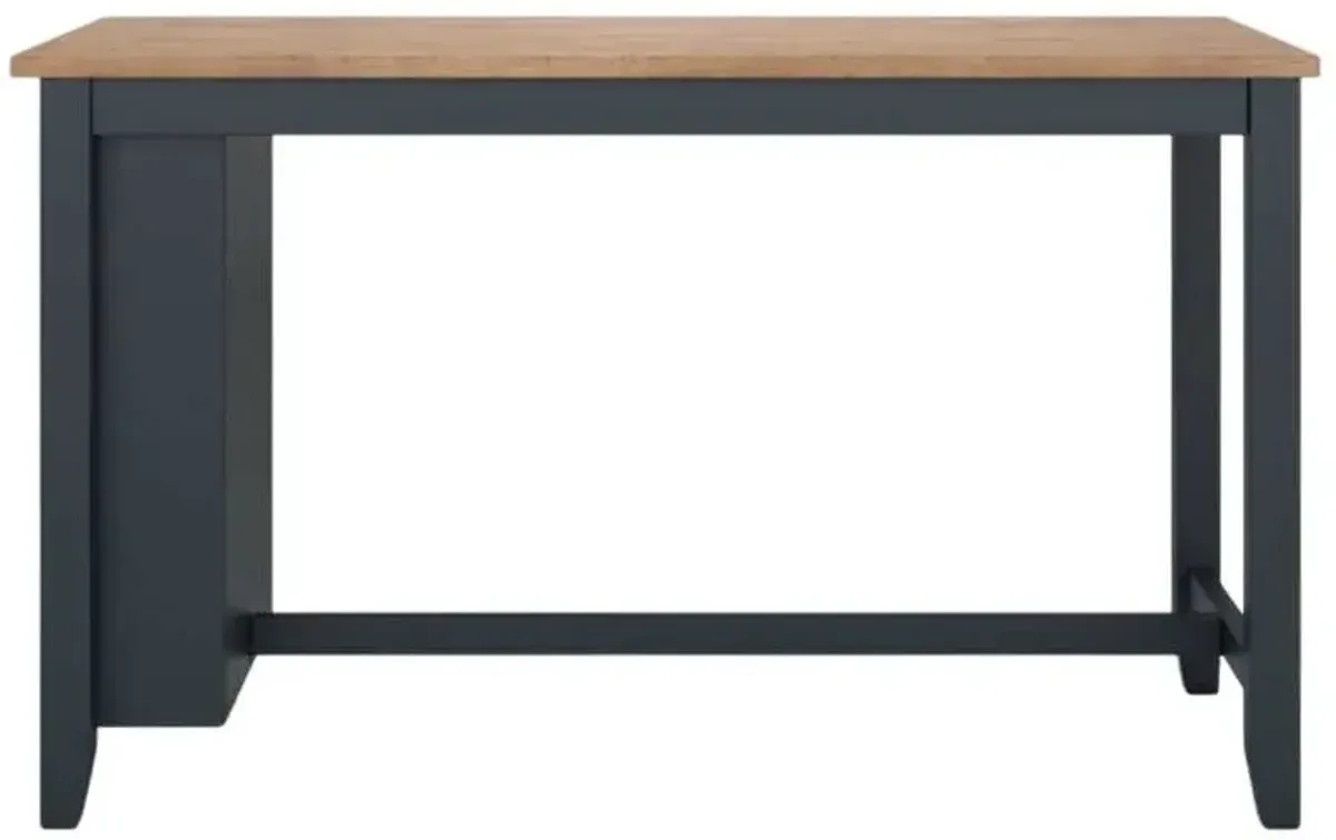 Signature Design by Ashley® Gesthaven Natural Rectangular Counter Height Dining Table with Blue Base
