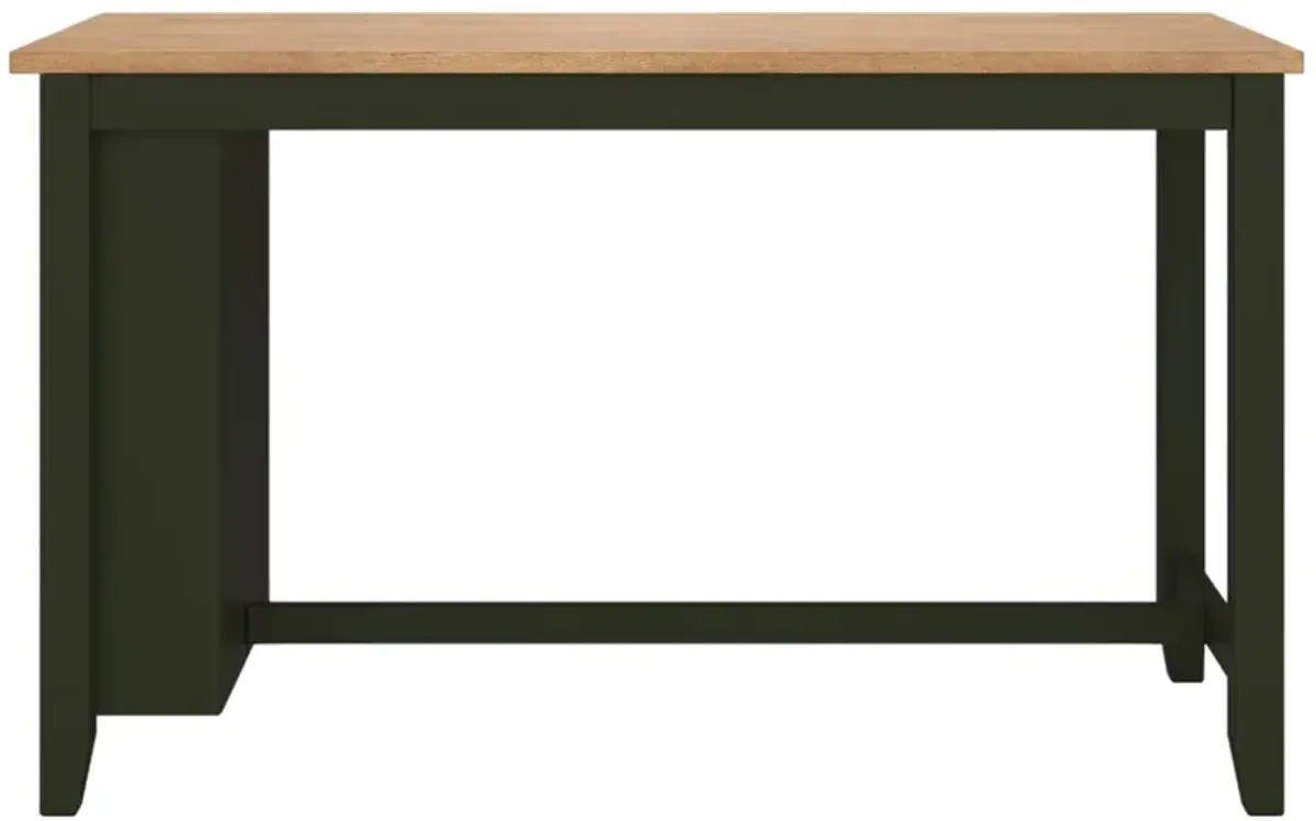 Signature Design by Ashley® Gesthaven Natural Counter Height Dining Table witn Green Base