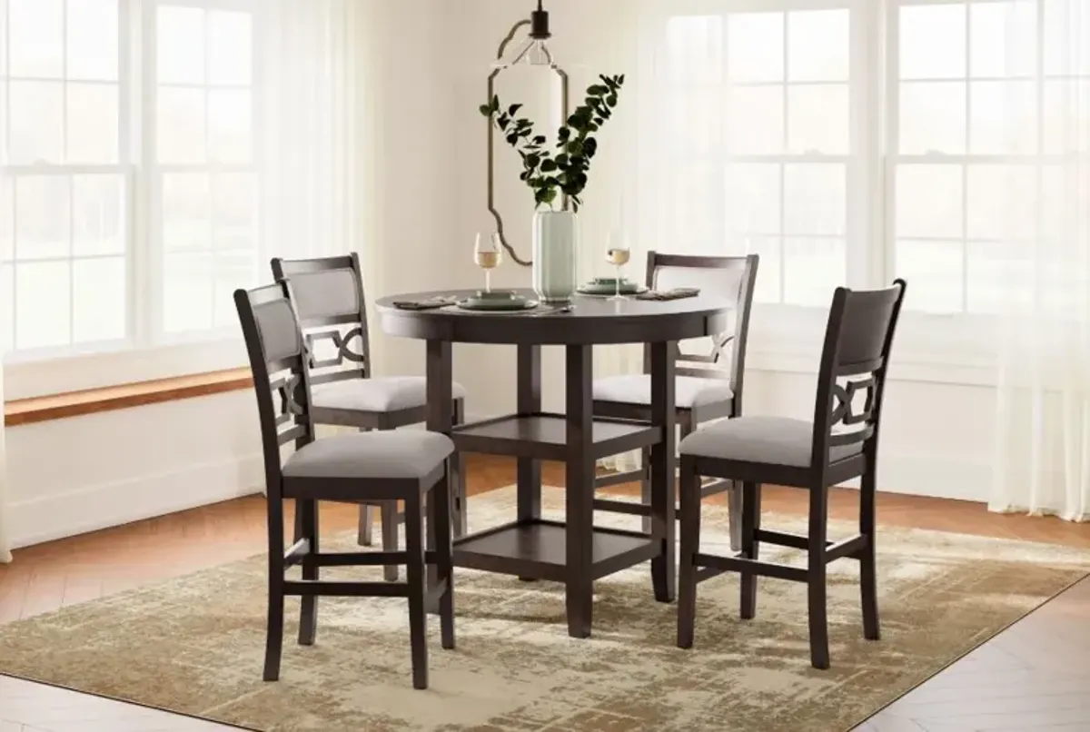 Signature Design by Ashley® Langwest 5-Piece Cherry Brown Counter Dining Set