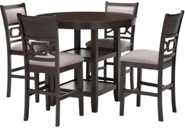 Signature Design by Ashley® Langwest 5-Piece Cherry Brown Counter Dining Set