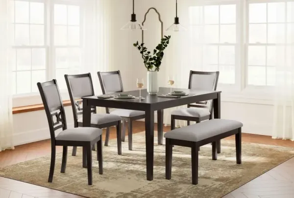 Signature Design by Ashley® Langwest 6-Piece Cherry Brown Dining Room Set