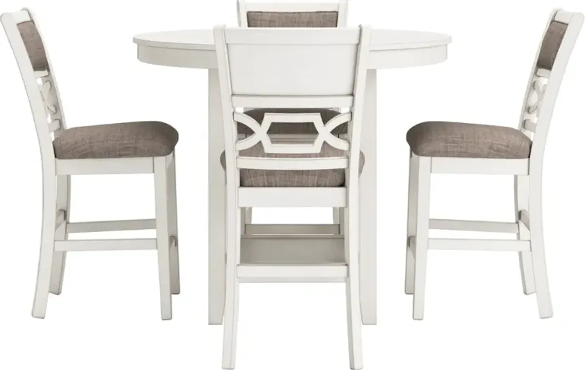 Signature Design by Ashley® Erinberg 5-Piece Antique White Counter Dining Set