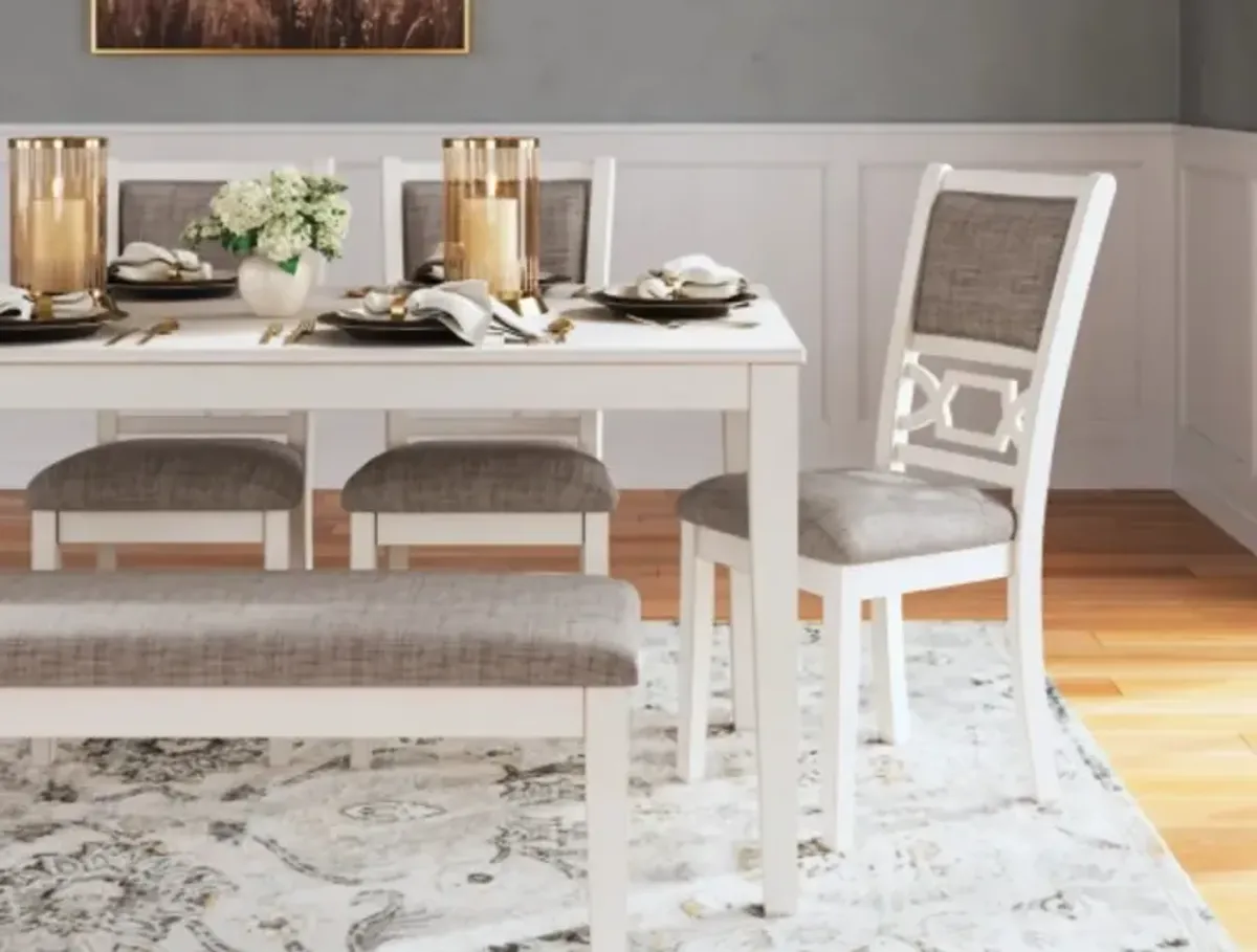 Signature Design by Ashley® Erinberg 6-Piece Antique White Dining Set