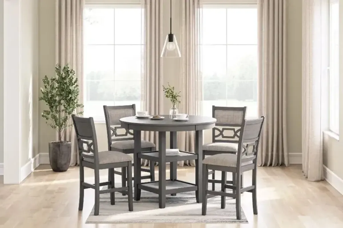 Signature Design by Ashley® Wrenning 5-Piece Gray Counter Dining Table Set
