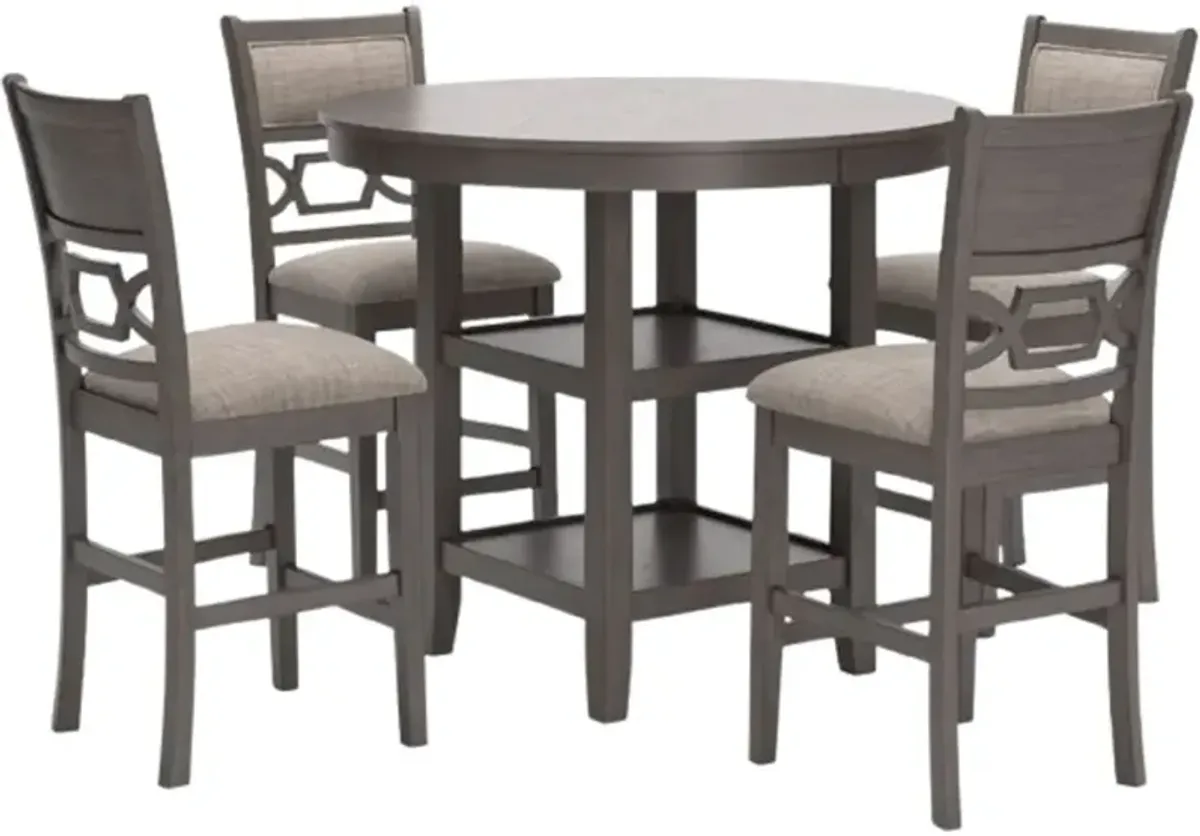 Signature Design by Ashley® Wrenning 5-Piece Gray Counter Dining Table Set