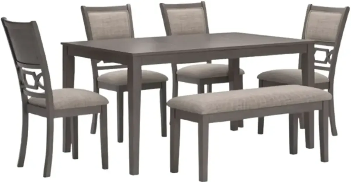 Signature Design by Ashley® Wrenning 6-Piece Light Gray Dining Set