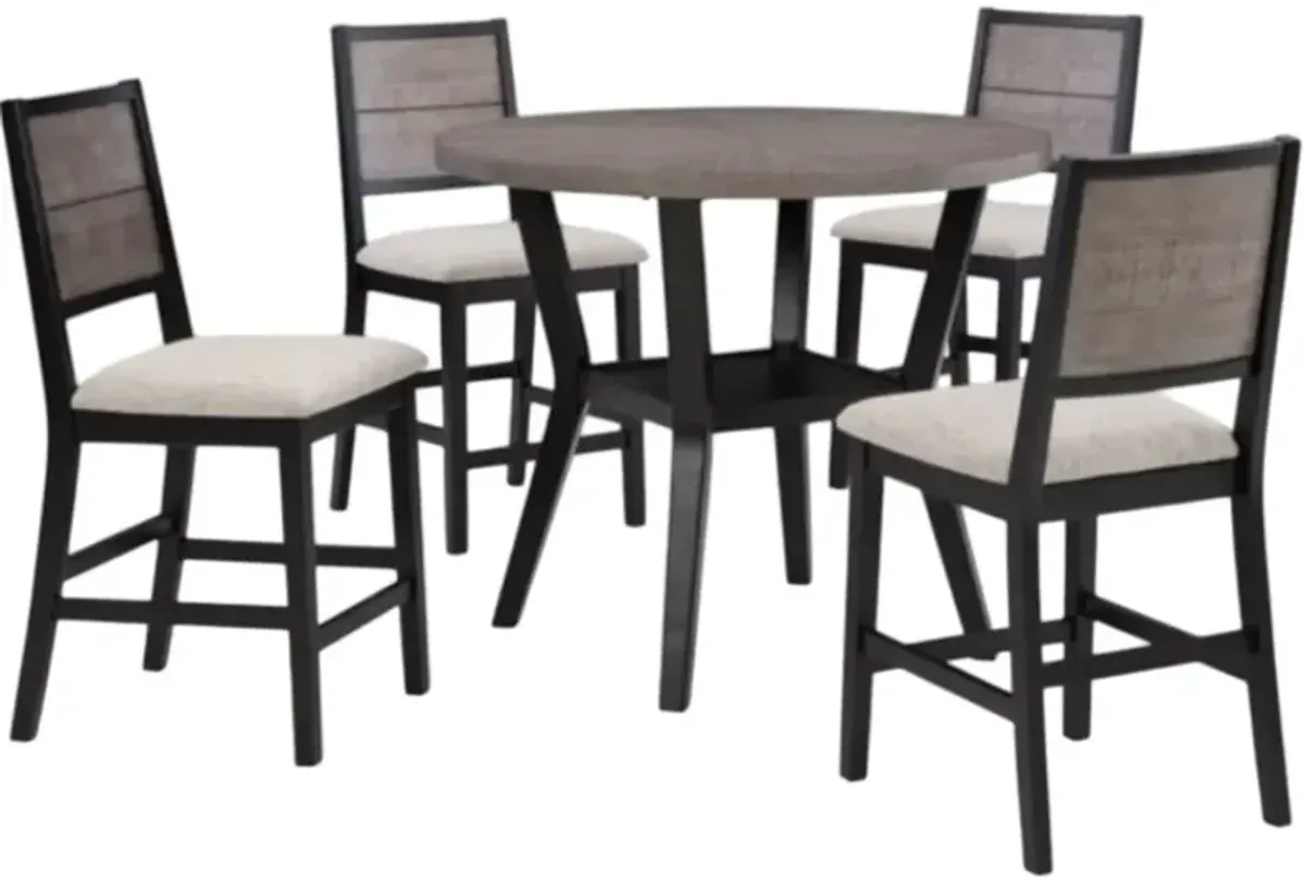 Signature Design by Ashley® Corloda 5-Piece Black/Gray Counter Height Dining Set