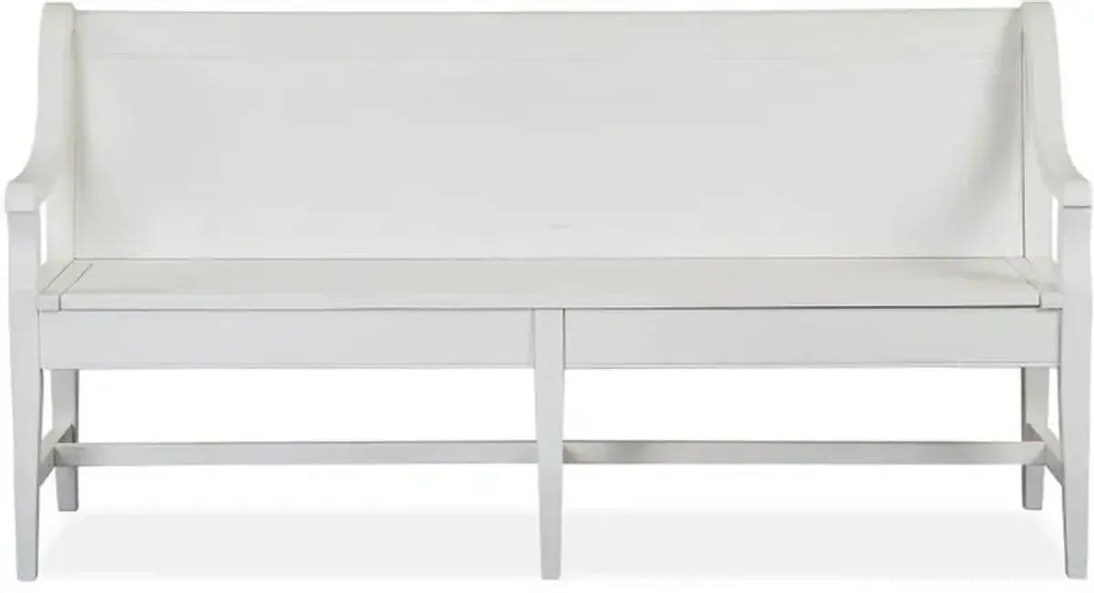 Magnussen Home® Heron Cove Chalk White Bench with Back