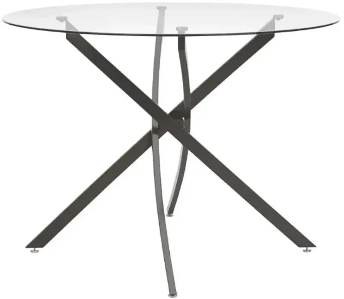Signature Design by Ashley® Pharwynn Glass Top Dining Table with Black Base
