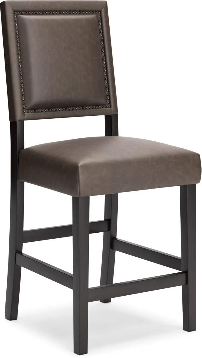 Signature Design by Ashley® Benmara Dark Brown Counter Height Bar Stool - Set of 2