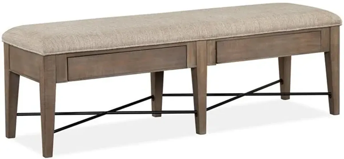 Magnussen Home® Paxton Place Dovetail Grey Upholstered Bench