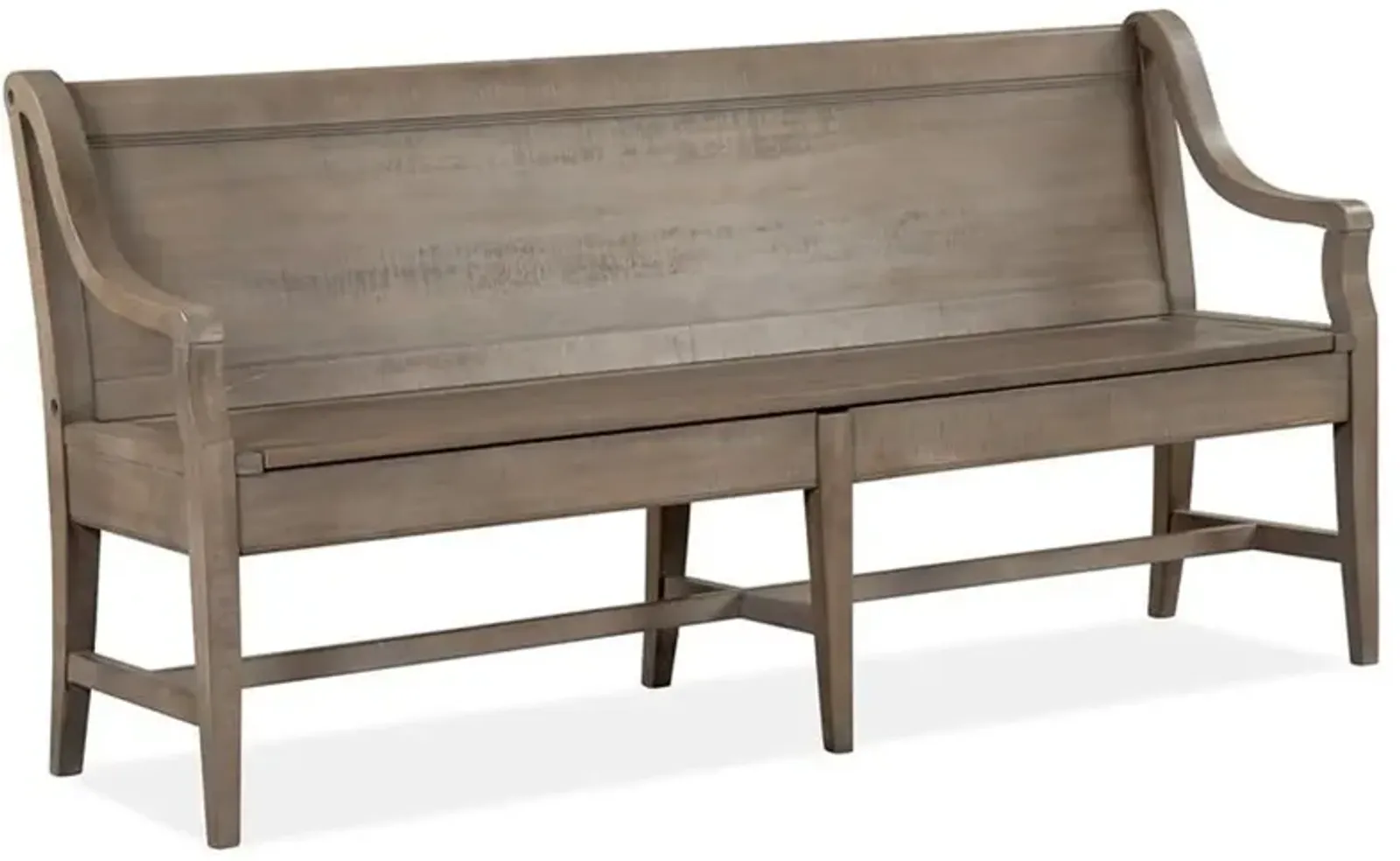 Magnussen Home® Paxton Place Dovetail Grey Bench with Back