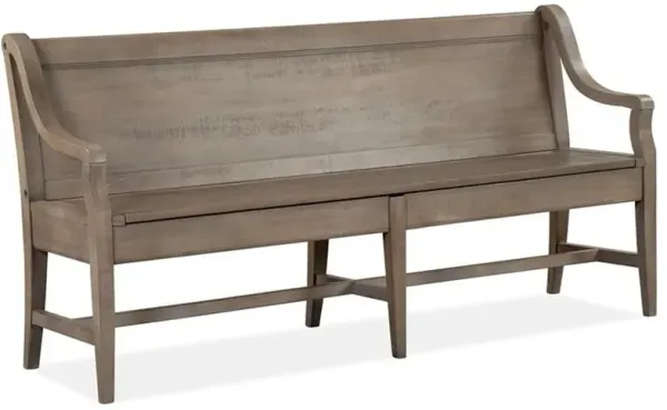 Magnussen Home® Paxton Place Dovetail Grey Bench with Back