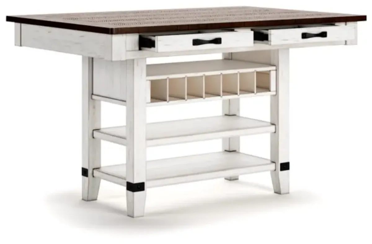 Signature Design by Ashley® Valebeck White/Brown Counter Height Dining Table