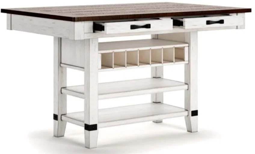 Signature Design by Ashley® Valebeck White/Brown Counter Height Dining Table