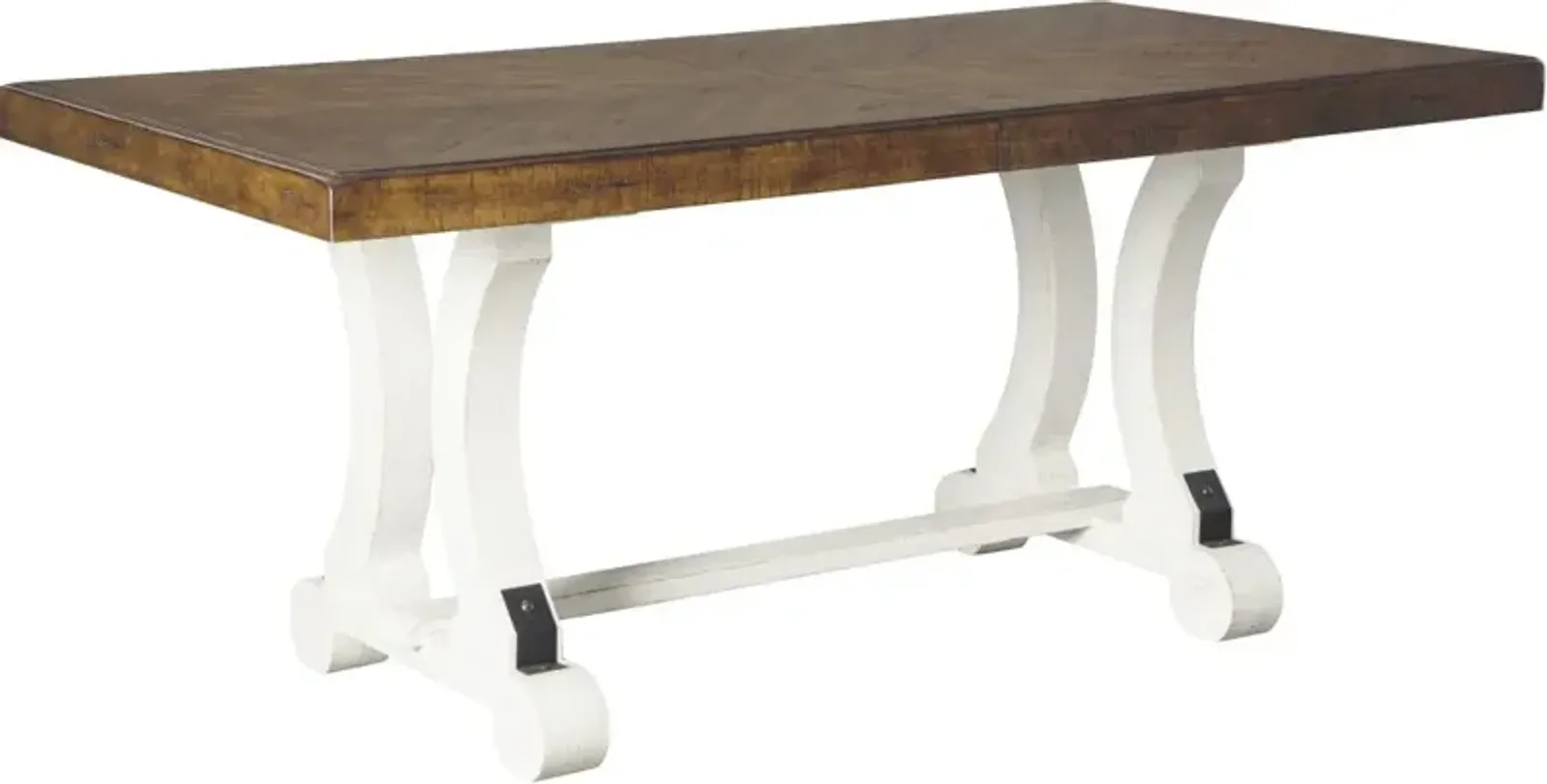 Signature Design by Ashley® Valebeck Brown Dining with White Trestle Legs